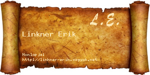 Linkner Erik névjegykártya